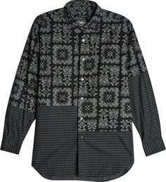 Рубашка Engineered Garments Sheeting Bandana Print Spread Collar Shirt &apos;Black&apos;, черный