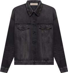 Куртка Fear of God Essentials Denim Jacket &apos;Black&apos;, черный