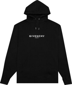 Худи Givenchy Classic Fit Hoodie With Reverse Print &apos;Black&apos;, черный