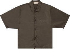 Рубашка Fear of God Essentials Short-Sleeve Nylon Shirt &apos;Off Black&apos;, черный