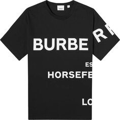 Футболка Burberry Horseferry Print Oversized T-Shirt &apos;Black/White&apos;, черный