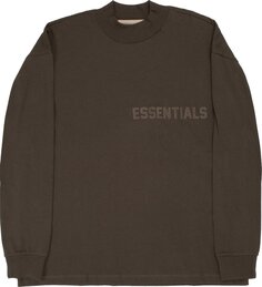 Лонгслив Fear of God Essentials Long-Sleeve Tee &apos;Off Black&apos;, черный