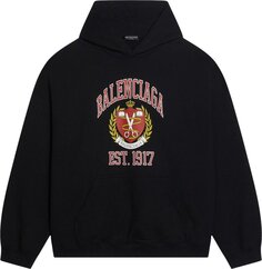 Худи Balenciaga Wide Fit Hoodie &apos;Black/Red&apos;, черный