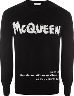Джемпер Alexander McQueen Graffiti Jumper &apos;Black/White&apos;, черный