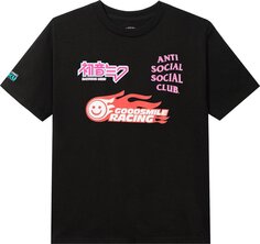Футболка Anti Social Social Club x Good Smile Racing Logo Tee &apos;Black&apos;, черный