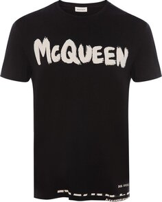 Футболка Alexander McQueen Graffiti T-Shirt &apos;Black&apos;, черный