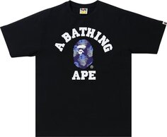 Футболка BAPE Storm College Tee &apos;Black/Purple&apos;, черный