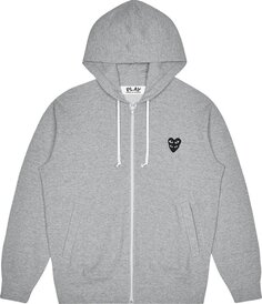 Толстовка Comme des Garçons PLAY Stacked Heart Hooded Sweatshirt &apos;Grey&apos;, серый