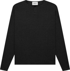 Лонгслив Fear of God Essentials Thermal Henley Long-Sleeve &apos;Black&apos;, черный