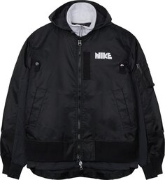 Куртка Nike x Sacai Layered Bomber Jacket &apos;Black&apos;, черный