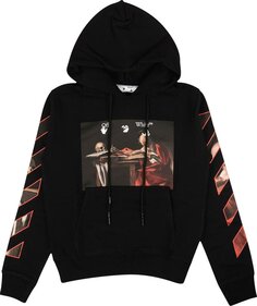 Худи Off-White Caravaggio Slim Hoodie &apos;Black/Red&apos;, черный