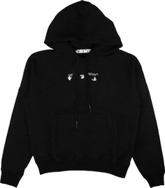 Худи Off-White Marker Slim Hoodie &apos;Black/Black&apos;, черный