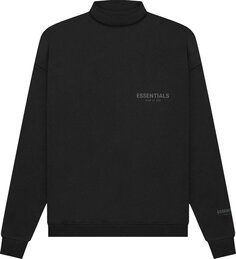 Пуловер Fear of God Essentials Pullover Mockneck &apos;Stretch Limo&apos;, черный