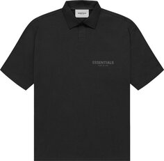 Футболка Fear of God Essentials Short-Sleeve Polo &apos;Stretch Limo&apos;, черный