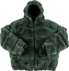 Куртка Supreme x WTAPS Faux Fur Hooded Jacket &apos;Green&apos;, зеленый