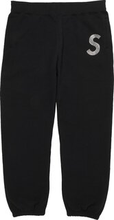 Спортивные брюки Supreme x Swarovski S Logo Sweatpant &apos;Black&apos;, черный