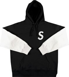 Толстовка Supreme S Logo Split Hooded Sweatshirt &apos;Black&apos;, черный