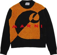 Свитер Marni x Carhartt WIP Roundneck Sweater &apos;Black&apos;, черный