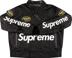 Куртка Supreme x Vanson Leathers Cordura Jacket &apos;Black&apos;, черный