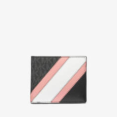 Кошелек Michael Kors Cooper Logo And Faux Leather Billfold, черный/розовый/белый