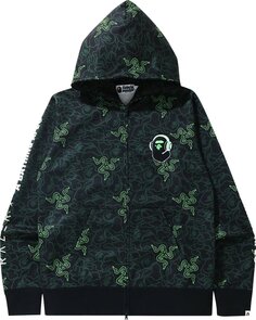 Худи BAPE x Razer Neon Camo Full Zip Hoodie &apos;Green&apos;, зеленый