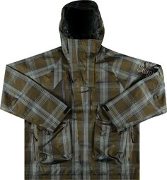 Куртка Supreme GORE-TEX Tech Shell Jacket &apos;Olive Plaid&apos;, зеленый