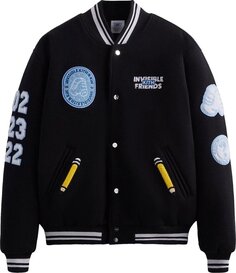 Куртка Kith x Invisible Friends Manteco Wool Varsity Jacket &apos;Black&apos;, черный