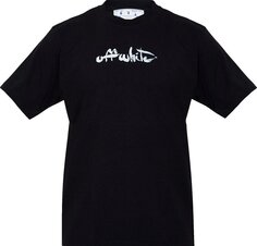 Футболка Off-White Paint Arrow Slim Short-Sleeve T-Shirt &apos;Black/White&apos;, черный