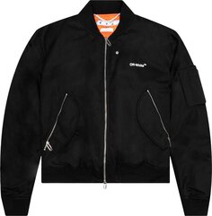 Куртка Off-White Diag Tab Bomber Jacket &apos;Black/White&apos;, черный