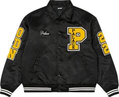 Куртка Palace Satin Varsity Jacket &apos;Black&apos;, черный