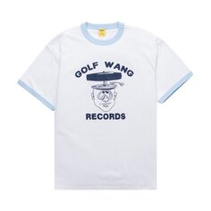 Футболка GOLF WANG Golf Wang Records Ringer Tee &apos;White/Blue&apos;, белый