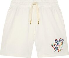 Спортивные шорты Casablanca Fujita San Embroidered Sweatshort &apos;Off White&apos;, белый