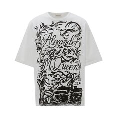 Футболка Alexander McQueen Skeleton Print T-Shirt &apos;White/Black&apos;, белый