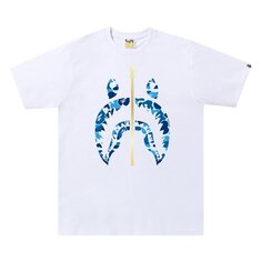 Футболка BAPE ABC Camo Shark Tee &apos;White/Blue&apos;, белый