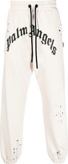 Спортивные брюки Palm Angels GD Glittered Logo Sweatpants &apos;Off White&apos;, белый