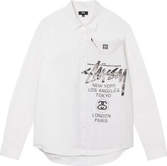 Рубашка Stussy World Tour Shirt &apos;White&apos;, белый