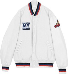Куртка Paris Saint-Germain x Pardon My French Varsity Jacket &apos;White&apos;, белый