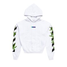 Худи Off-White Weed Arrows Over Hoodie &apos;White/Green&apos;, белый