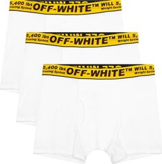 Боксеры Off-White Classic Industrial Tripack Boxers &apos;White/Yellow&apos;, белый