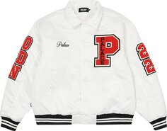 Куртка Palace Satin Varsity Jacket &apos;White&apos;, белый