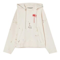 Худи Palm Angels PxP Painted Raw Cut Hoodie &apos;Off White/Red&apos;, белый