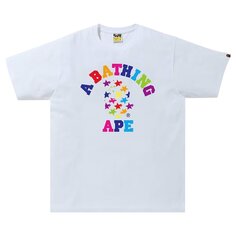 Футболка BAPE Sta Pattern College Tee &apos;White&apos;, белый