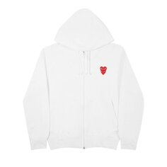 Толстовка Comme des Garçons PLAY Heart Logo Zip Up Hooded Sweatshirt &apos;White&apos;, белый