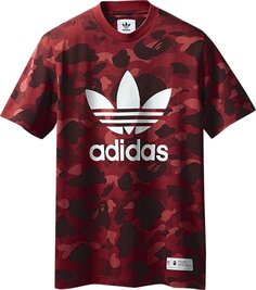 Футболка BAPE x adidas adicolor T-Shirt &apos;Raw Red&apos;, красный