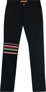 Джинсы Raf Simons x Sterling Ruby Stripe Patch Jeans &apos;Black&apos;, черный