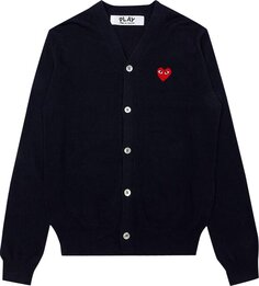 Кардиган Comme des Garçons PLAY Knit Cardigan Red Heart &apos;Navy&apos;, синий