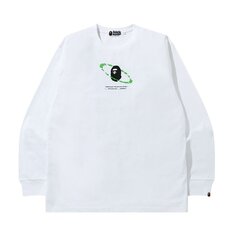 Лонгслив BAPE Universe Ape Loose Fit Long-Sleeve Tee &apos;White&apos;, белый