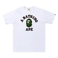 Футболка BAPE Color Camo College Tee &apos;White/Green&apos;, белый