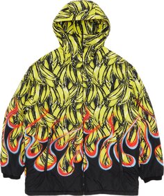 Рубашка Prada Bananas and Flames Padded Jacket, желтый
