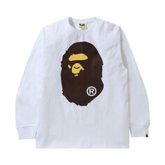 Лонгслив BAPE Big Ape Head Long-Sleeve Tee &apos;White&apos;, белый